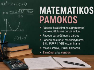 MATEMATIKOS KOREPETITORĖ